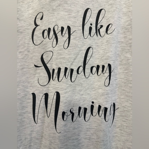 Sunday casual soft cozy hoodie Medium Easy Like Sunday Morning - Picture 2 of 7